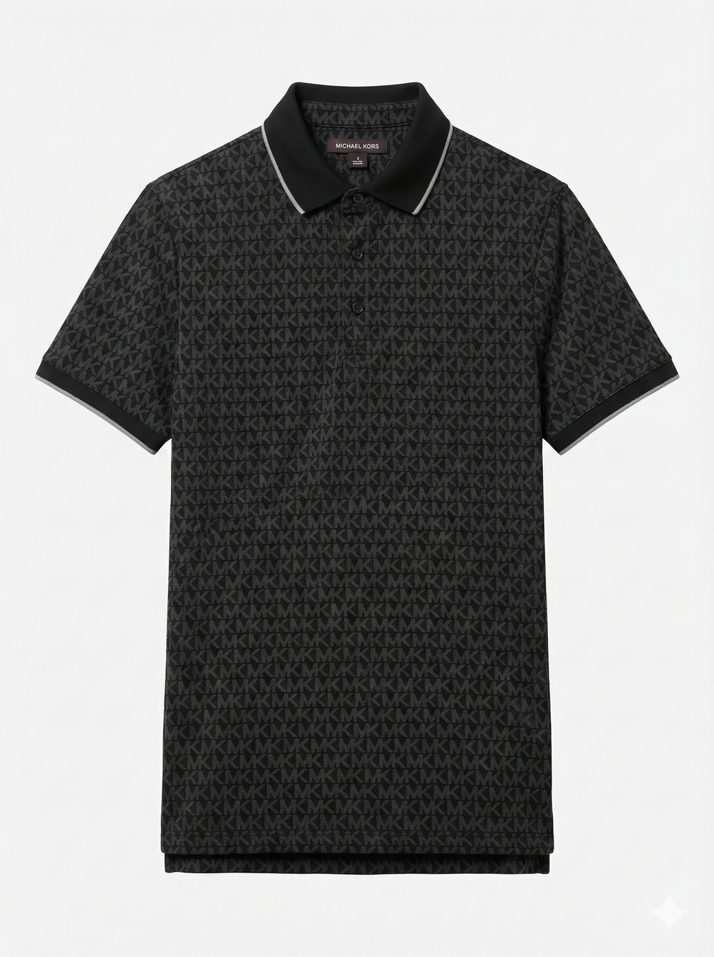 Michael Kors Signature Logo Print Cotton Polo Shirt