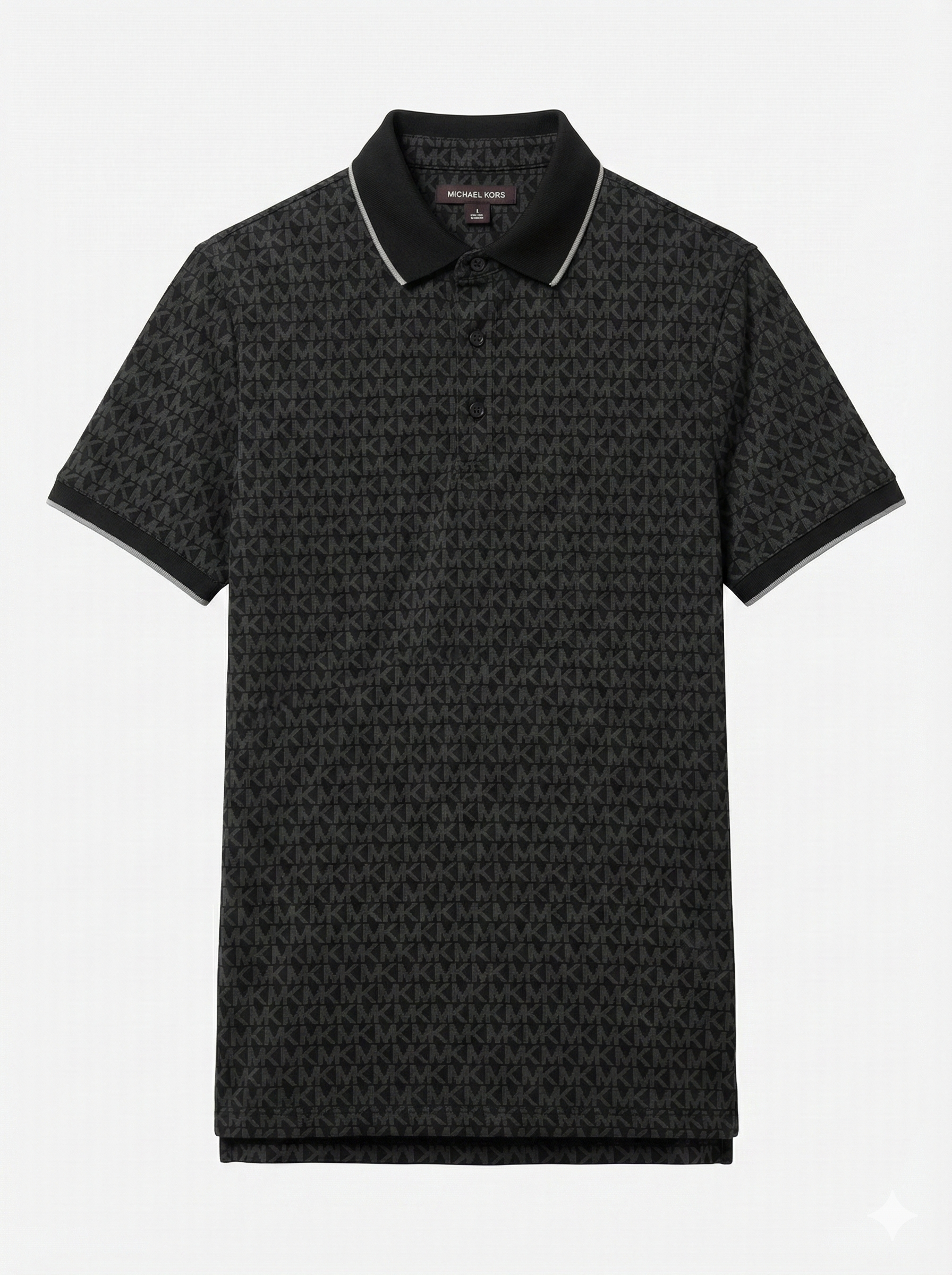 Michael Kors Signature Logo Print Cotton Polo Shirt