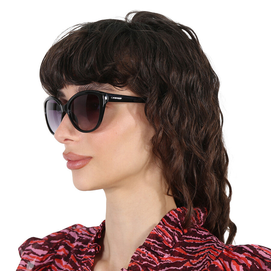 Calvin Klein Grey Gradient Cat Eye Ladies Sunglasses