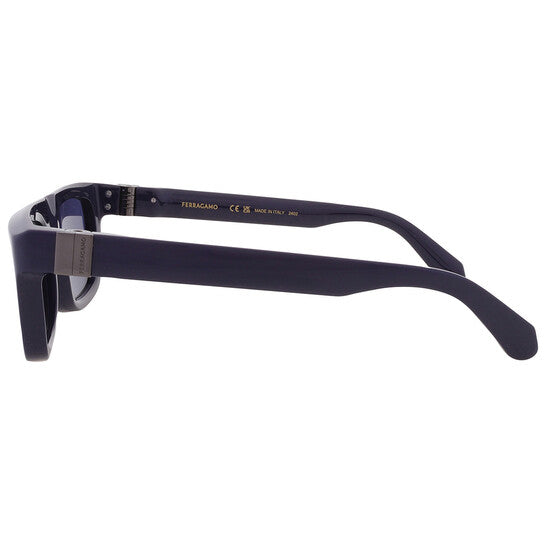 Ferragamo Blue Square Men's Sunglasses