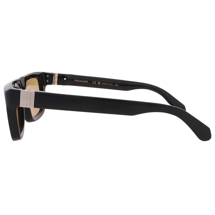 Ferragamo  Brown Square Men's Sunglasses