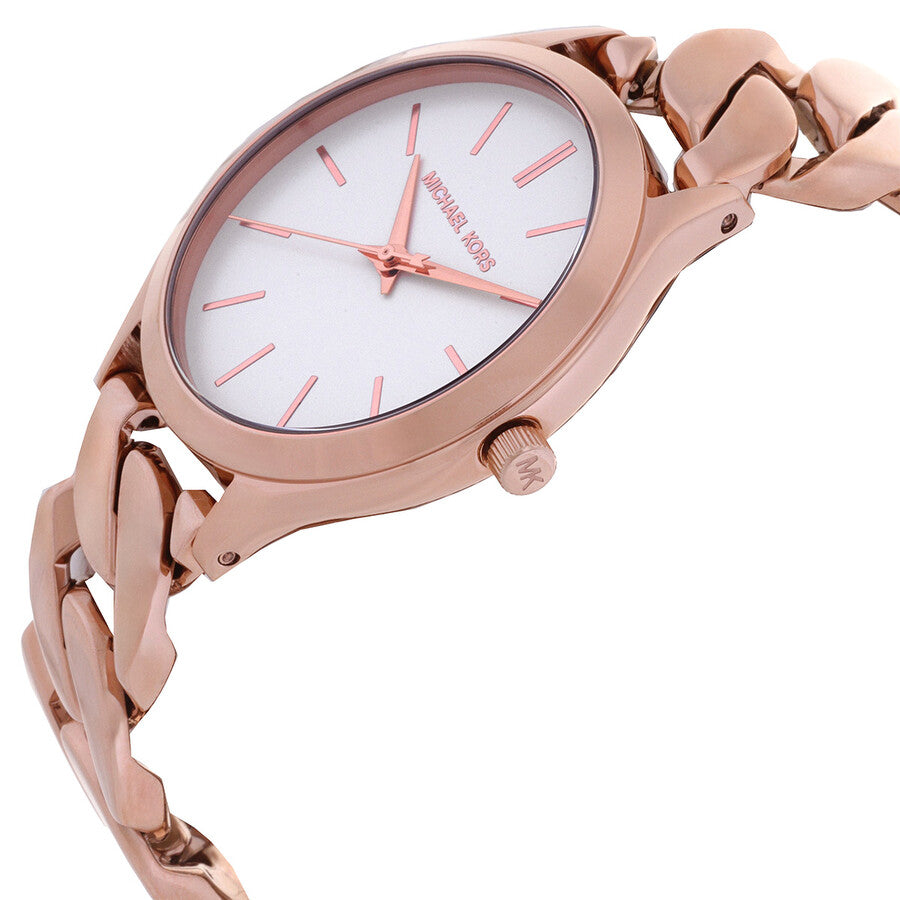 Michael Kors  Runway Quartz White Dial Ladies Watch