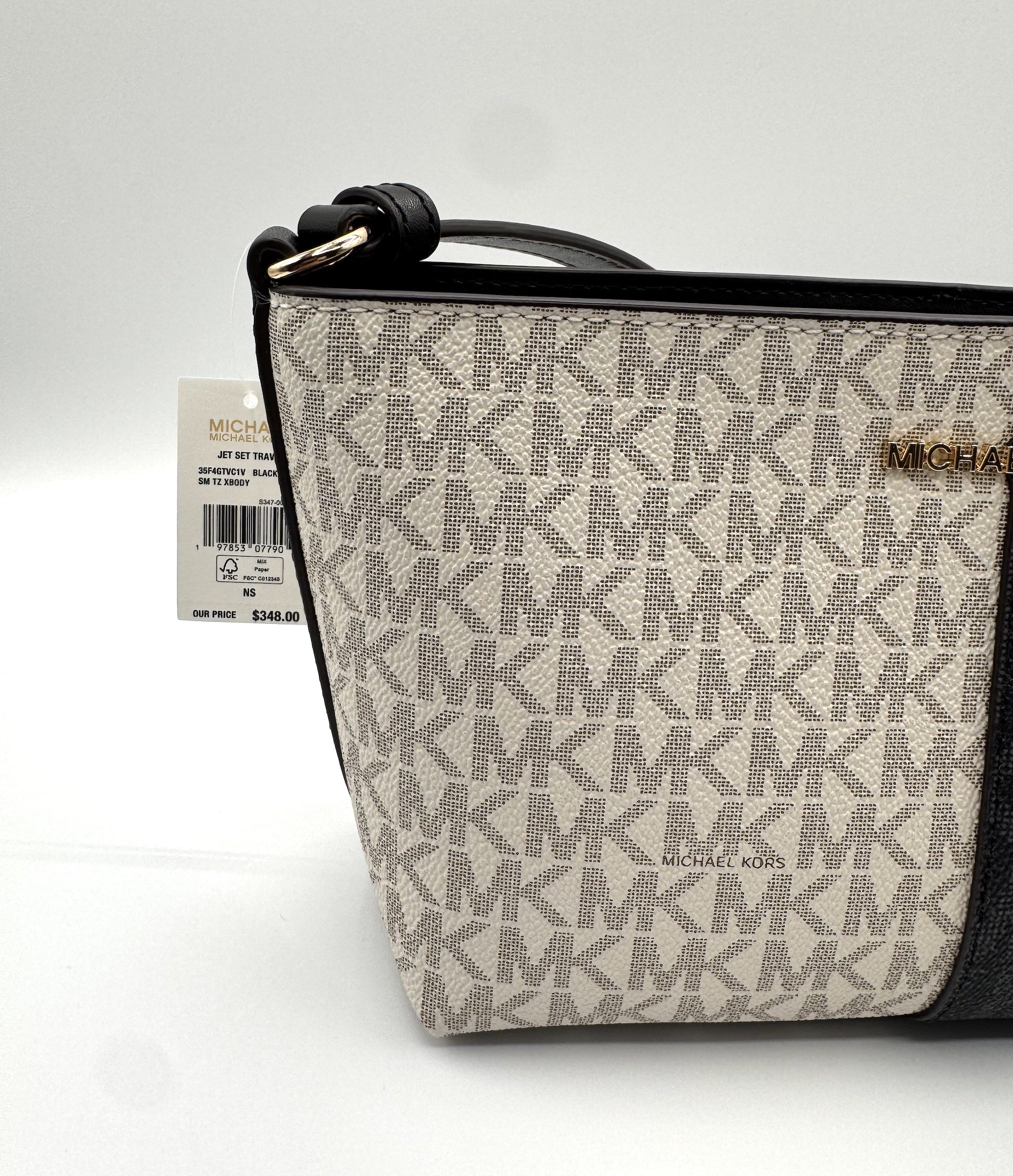 Jet Set Small Two-Tone Logo Crossbody Bag