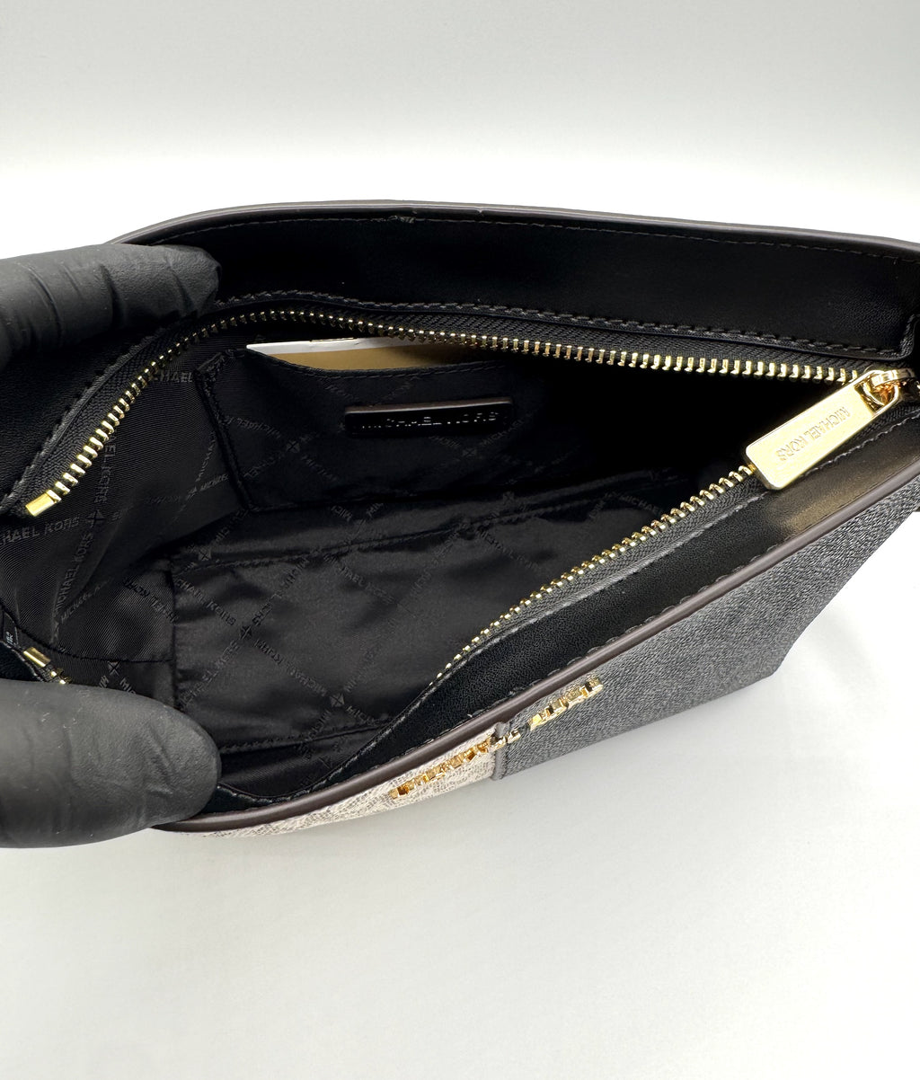 Jet Set Small Two-Tone Logo Crossbody Bag