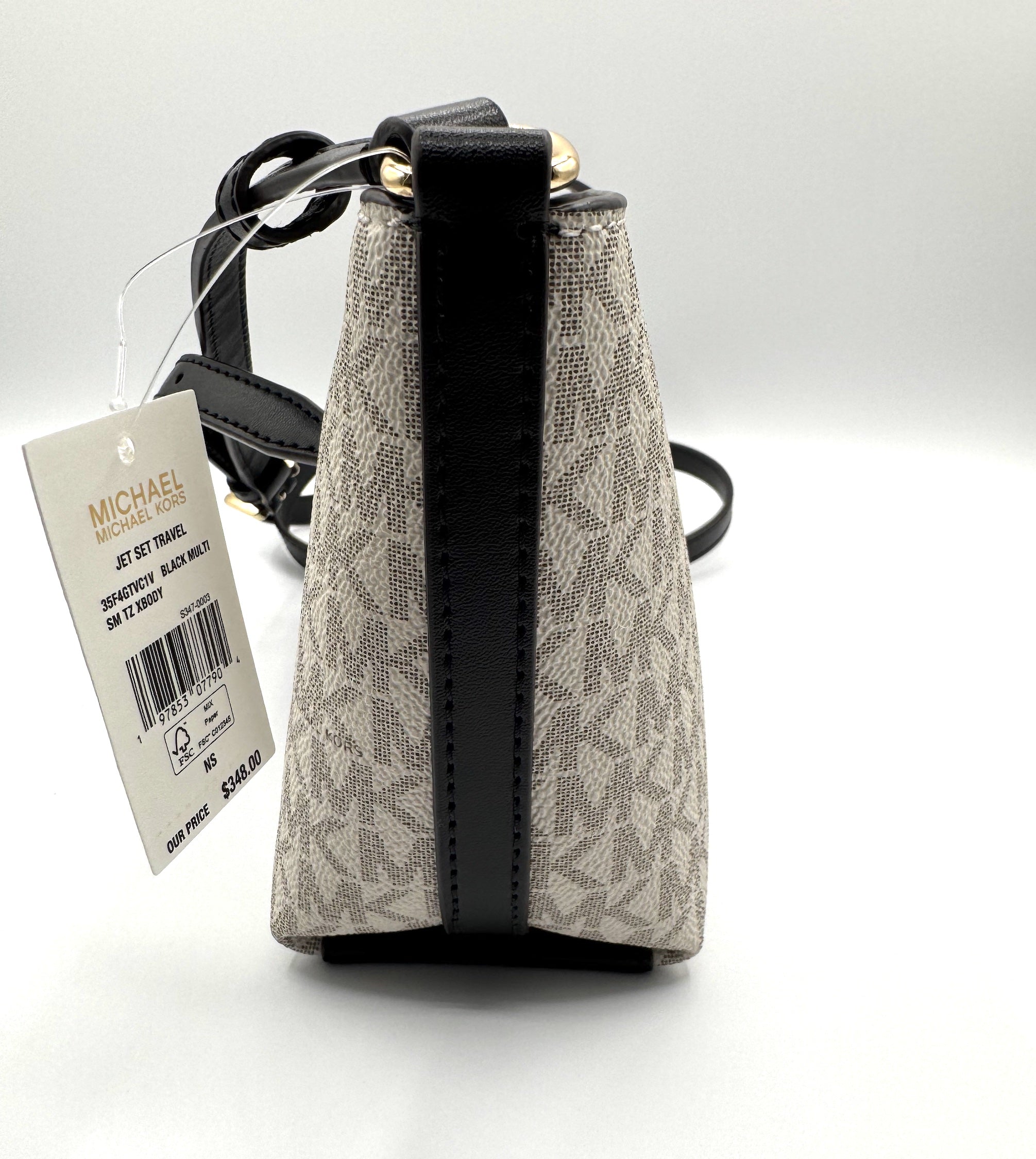 Jet Set Small Two-Tone Logo Crossbody Bag