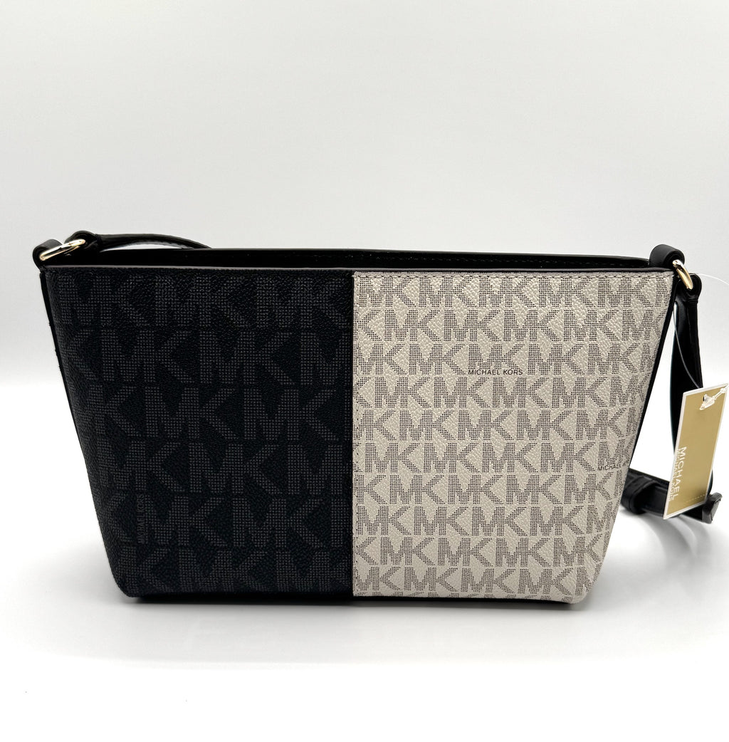 Jet Set Small Two-Tone Logo Crossbody Bag