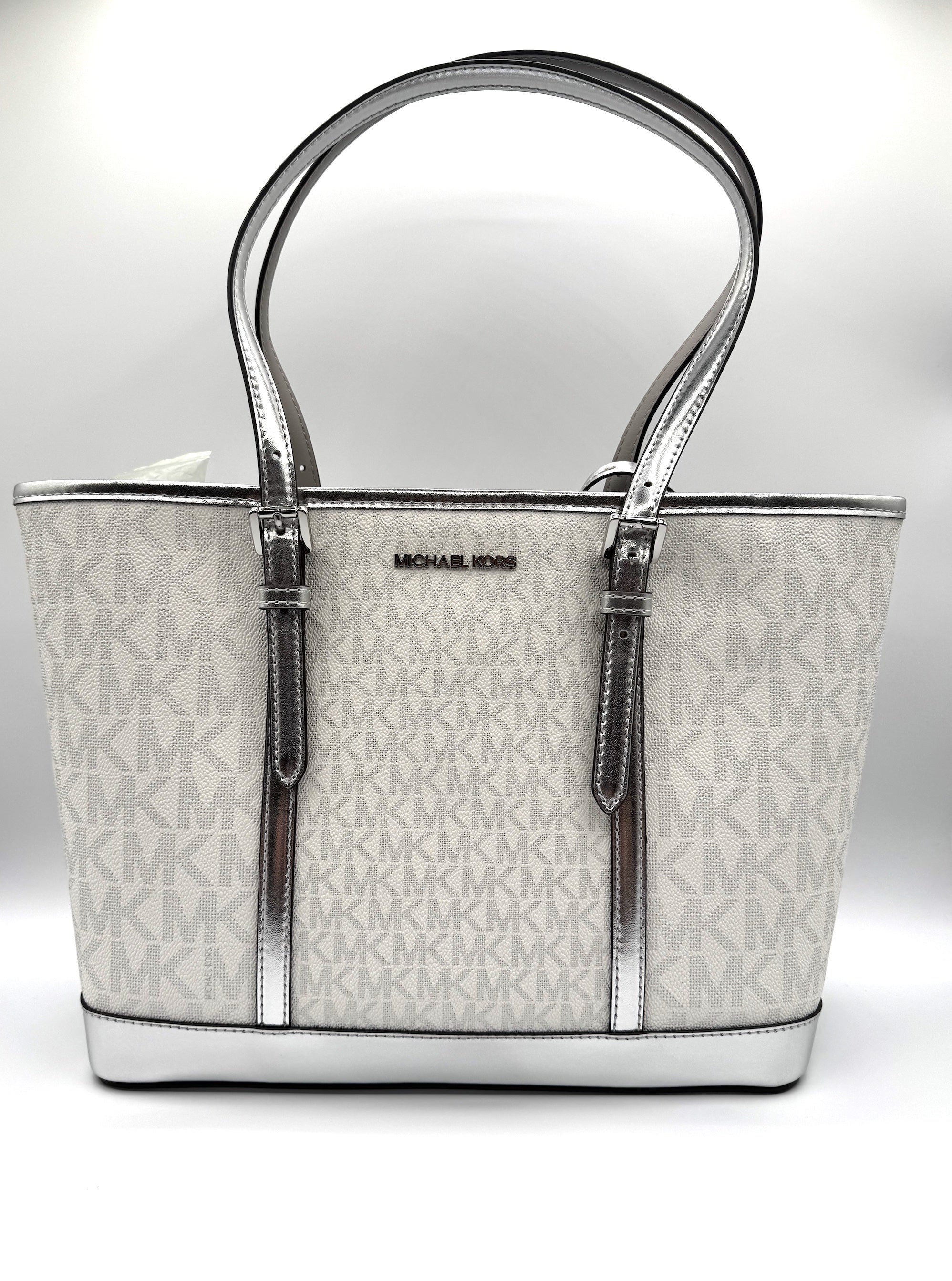 Jet Set Travel (Small Metallic Logo) To-zip Tote Bag