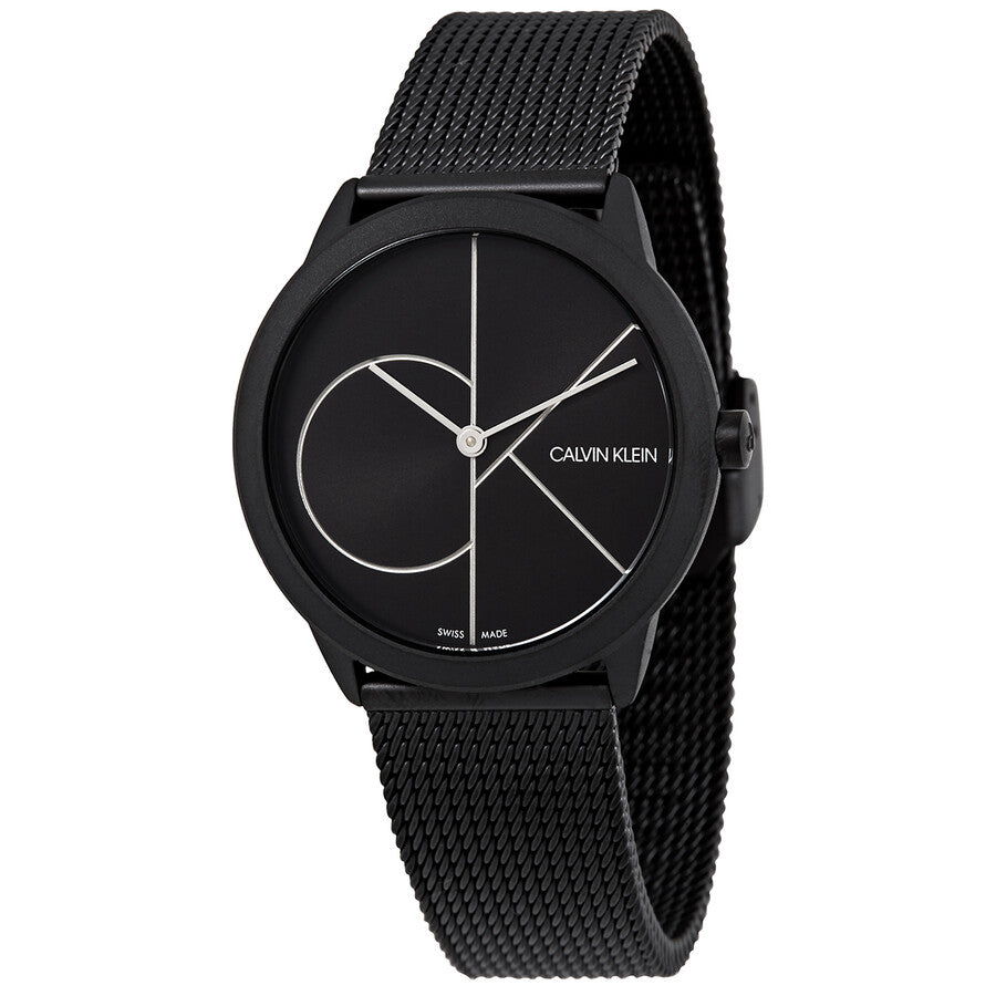 Calvin Klein  Minimal Quartz Black Dial Ladies Watch
